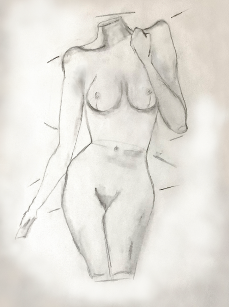 Sketch Model. High quality 6x8 print Includes shipping